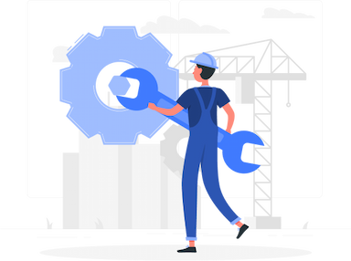 man working with a wrench